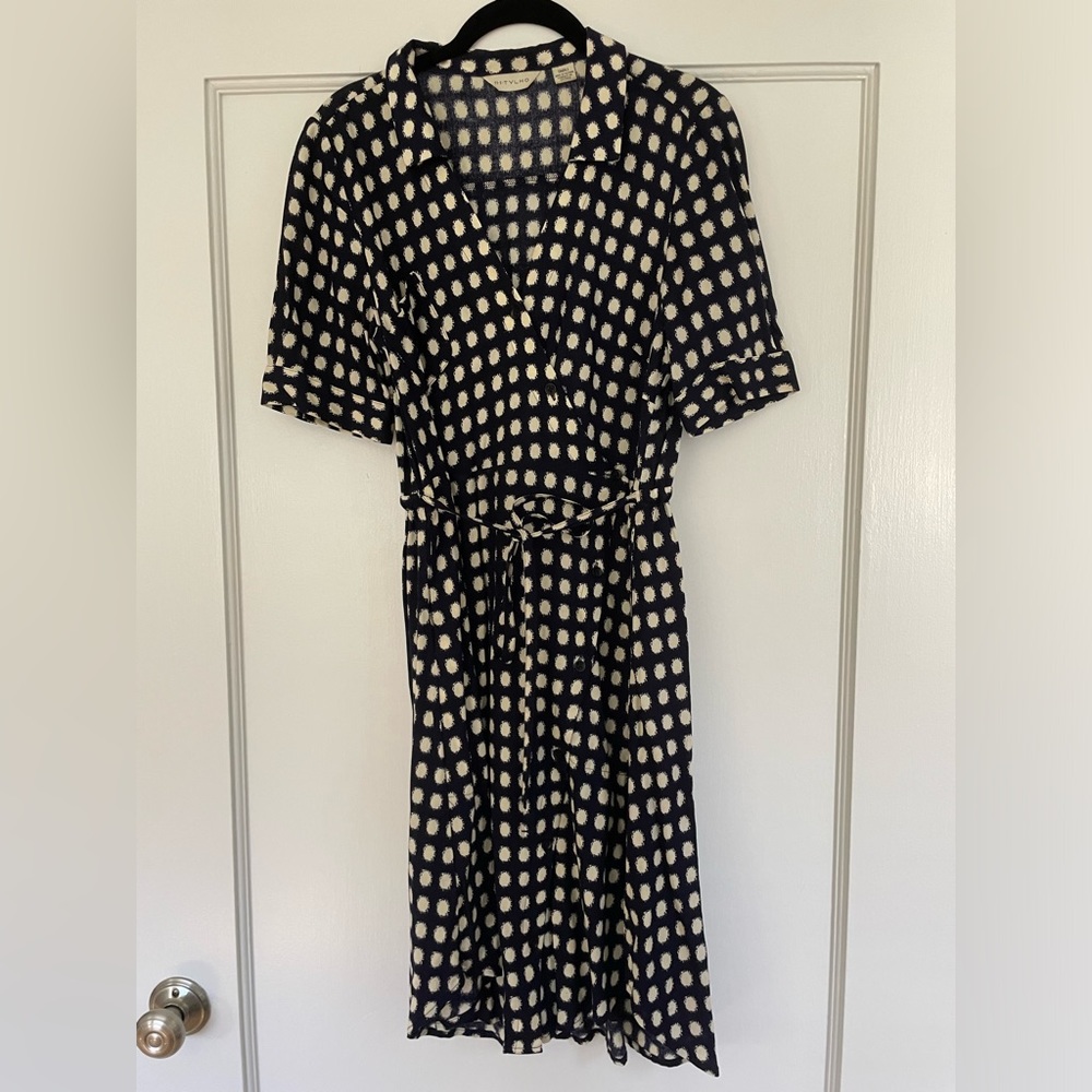 Anthropologie polka dot shirt dress